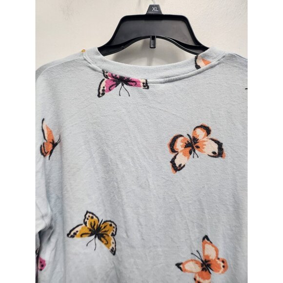BP Womens Butterfly Sweater Small Light Blue Crew Neck Soft Knit Pullover Casual - Picture 7 of 7